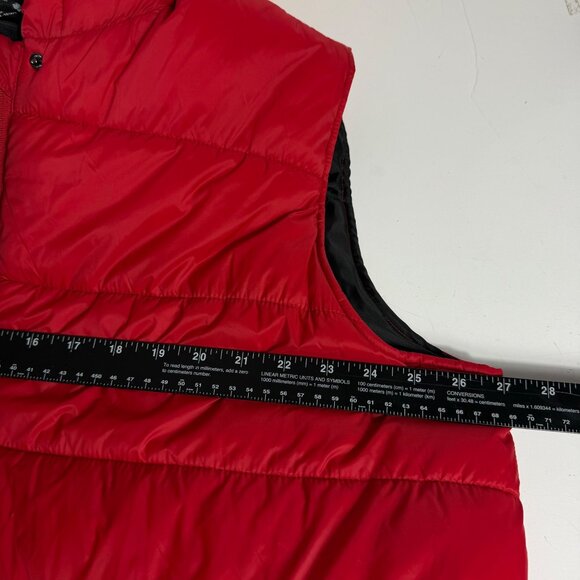 Swiss Tech Red Long Puffer Vest Womens Size 1X Hooded Sleeveless Outerwear - Picture 9 of 14